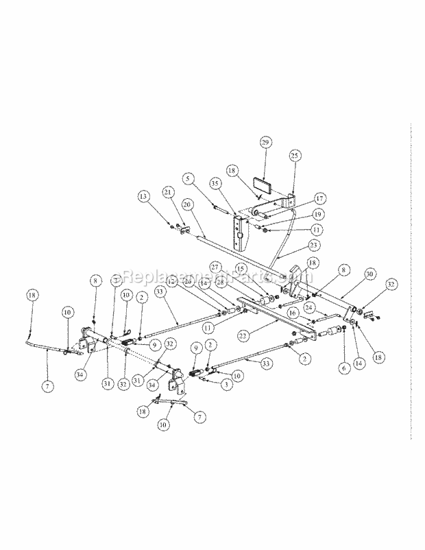 Brake Assembly Diagram and Parts List for M54-KW 53BB5DBW750 Cub Cadet Sprayer